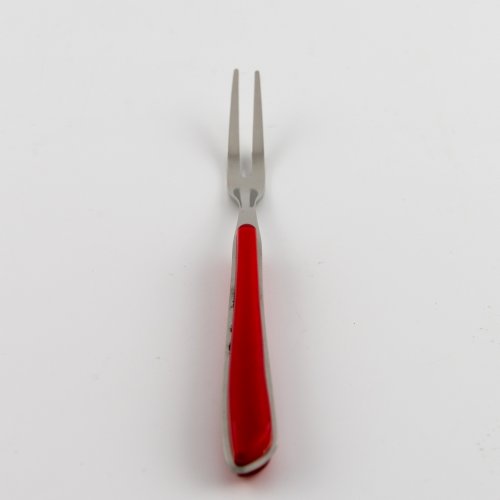Set x6 tenedores copetin rojo