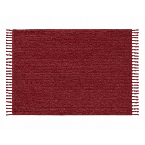 Alfombra chindi algodón rojo