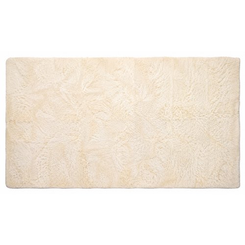 Alfombra decorativa de microfibra pelo largo natural