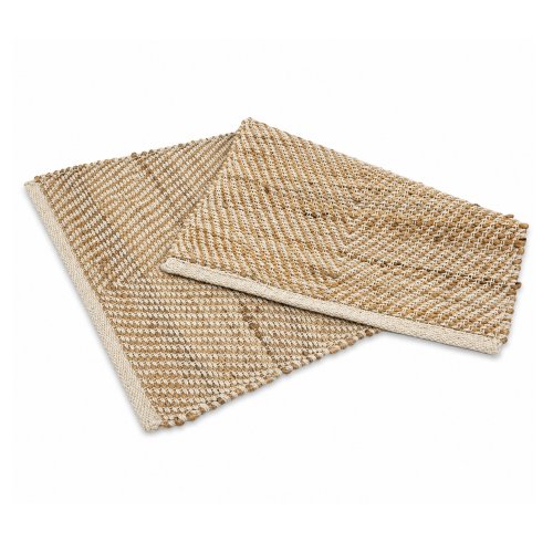 Yute y algodón natural rombos concéntricos (ver medidas disponibles)