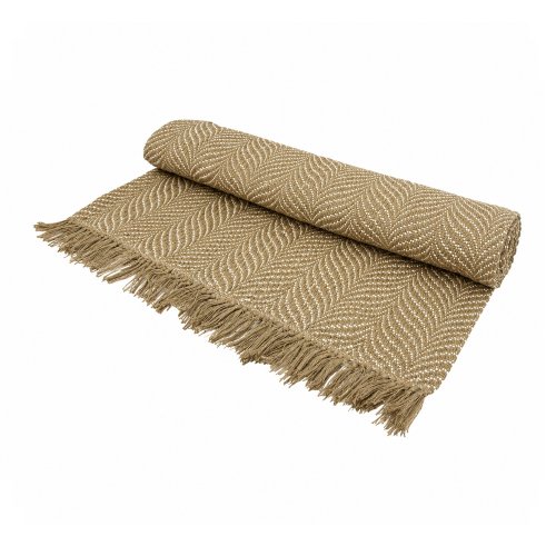 Alfombra yute y algodón 250 x 300 cm con ondas