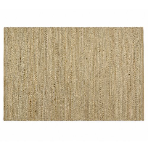 Alfombra 150 x 200 cm yute con hilos algodón natural