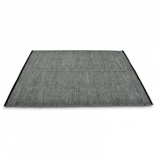 Alfombra 160 x 220 cm tejido tramado negro con degradé blanco