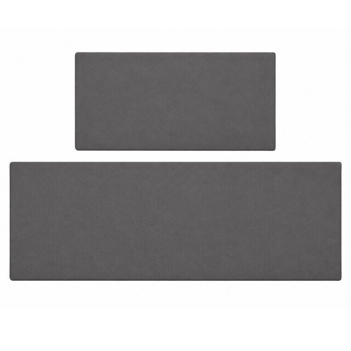 Set x 2 alfombras cocina lisa gris 45 x 75 cm + 45 x 120 cm