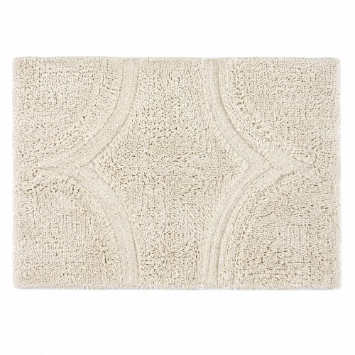 Alfombra de algodón y lana tramada con diseño de rombo natural