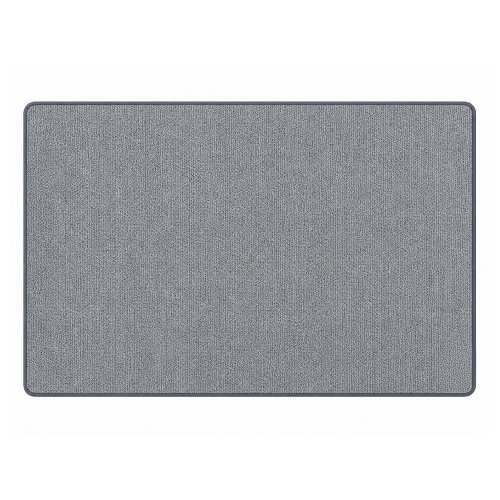 Alfombra 90 x 150 cm lisa con borde gris