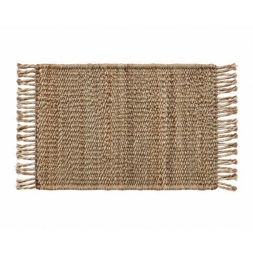 Alfombra yute 50 x 80 cm trenzada con flecos