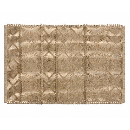 Alfombra rombos cruces y lineas beige