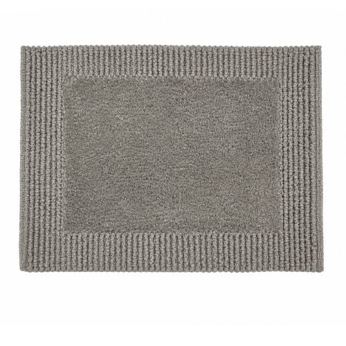 Alfombra 50 x 80 cm con pelo insertado y recuadro de ribetes gris