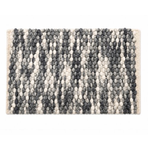 Alfombra 50 x 80 cm con nudos gruesos en degradé beige