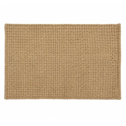 Alfombra 50 x 80 cm con diseño de tejido grueso beige