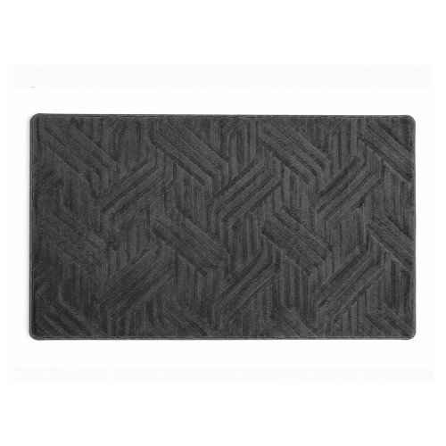 Alfombra 95 x 150 cm pelo corto diagonales gris