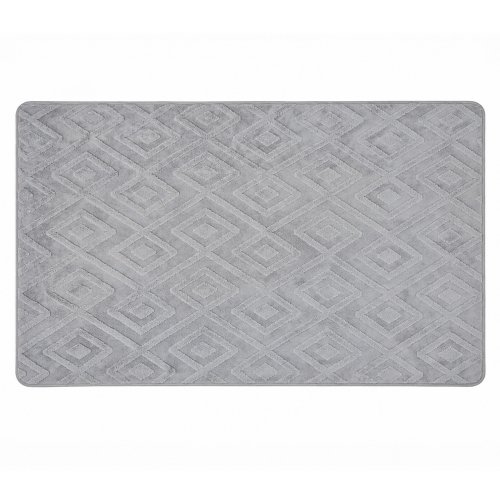 Alfombra 95 x 150 cm pelo corto rombos gris