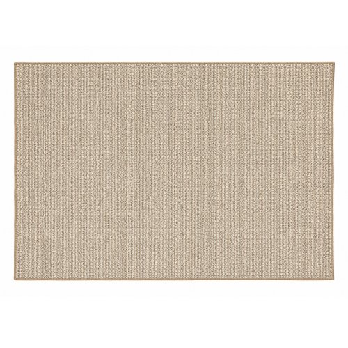 Alfombra trama nudos beige con blanco