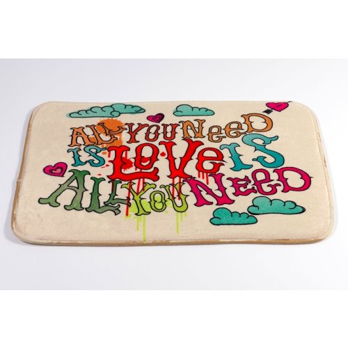 Alfombra microfibra 40 x 60 cm all you need is love