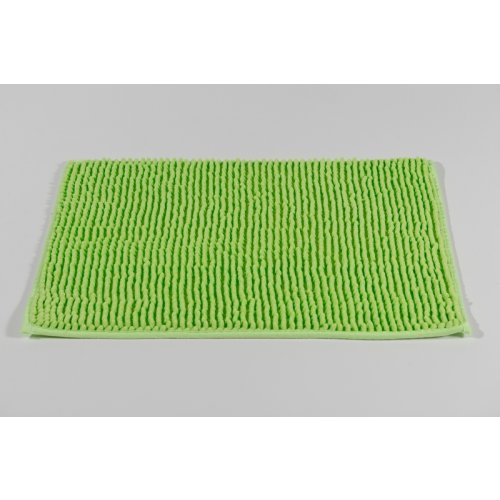 Alfombra de baño shaggy 40 x 60 cm polyester verde