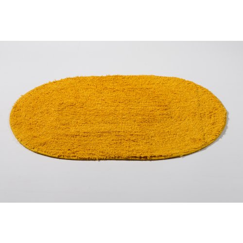 Alfombra de baño ovalada lisa - Amarilla