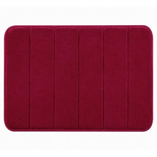 Alfombra de baño de microfibra 40 x 60 cm memory foam liso bordó