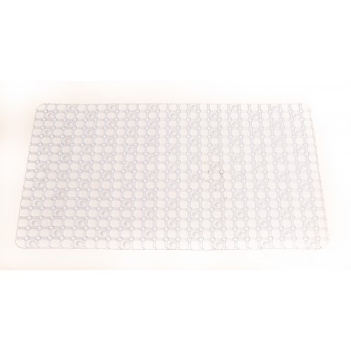 Alfombra de baño antideslizante 68 x 38 cm transparente