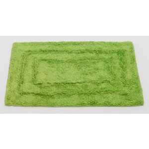Alfombra de baño 40x60 cm rectángulos concéntricos - Verde