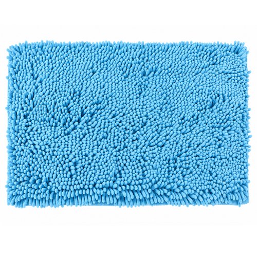 (B0037 - B0173) Alfombra microfibra pelo largo 40 x 60 cm turquesa