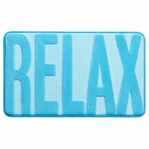 (B0156 / B0170) Alfombra de baño microfibra 43 x 61 cm relax celeste.