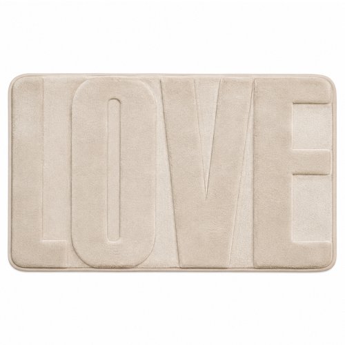 Alfombra de baño microfibra 43x61 cm LOVE