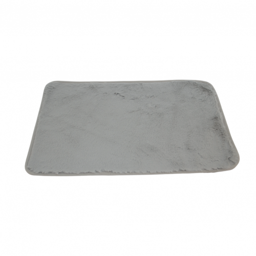 alfombra microfibra 40 x 60 cm pelo corto gris