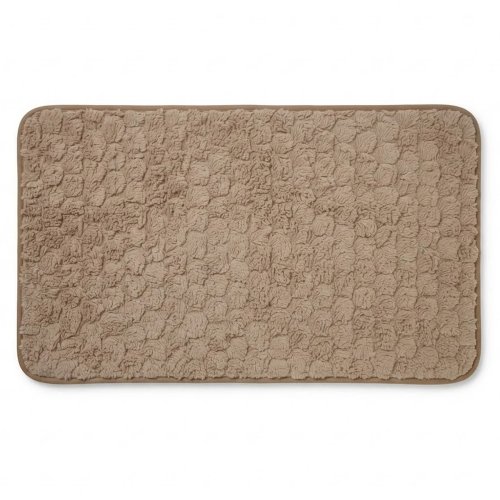 Alfombra microfibra 40 x 60 cm rombos pelo corto  beige