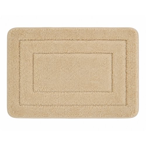 Alfombra baño 38 x 58 cm pelo corto rectángulo natural