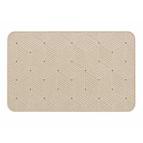 Alfombra PVC 35 x 67 cm natural tramado cubo