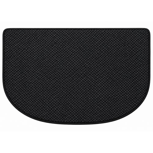 Alfombra de baño semicircular 40 x 60 cm negro