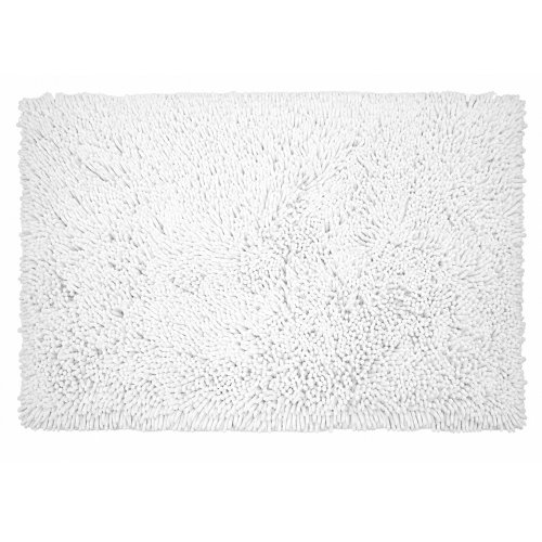 Alfombra baño 40 x 60 cm chenille blanco.