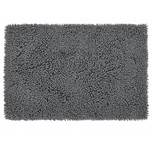 Alfombra baño 40 x 60 cm chenille gris oscuro.