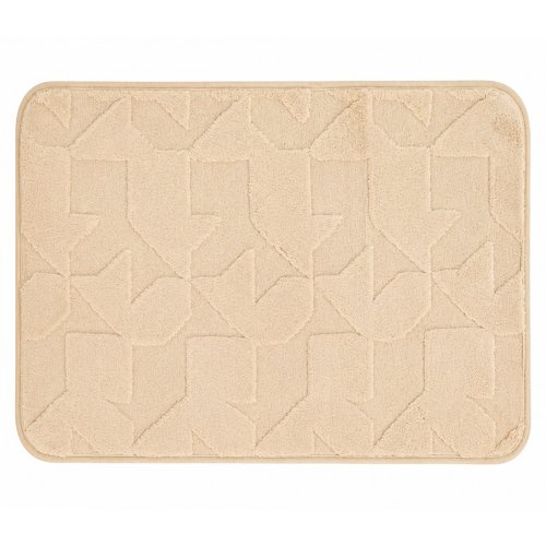 Alfombra baño 40 x 60 cm figuras geométricas Natural.
