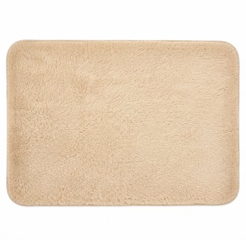 Alfombra baño 40 x 60 cm pelo corto Beige.