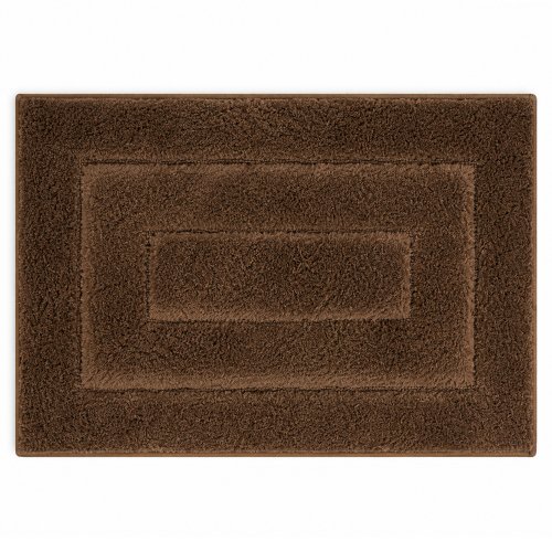 Alfombra baño 40 x 60 cm marcos con relieve marrón