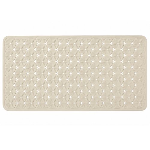 Alfombra de pvc 37 x 67 cm tramado margaritas beige