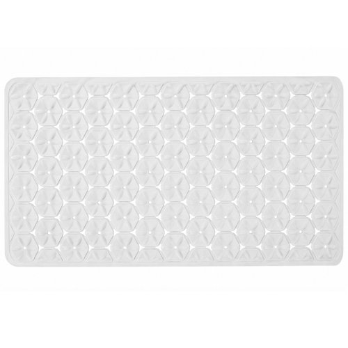 Alfombra de pvc 37 x 67 cm tramado margaritas blanco