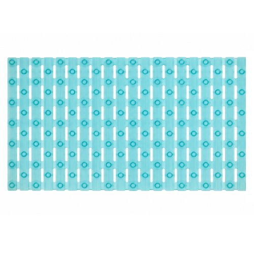 Alfombra de baño 37 x 68 cm pvc celeste