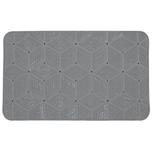 Alfombra de pvc 38 x 69 cm rombos grandes gris
