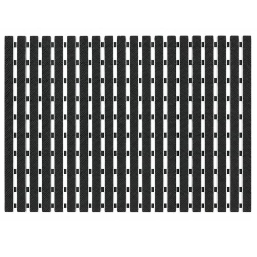 Alfombra de pvc 38 x 68 cm tablitas separadas negro