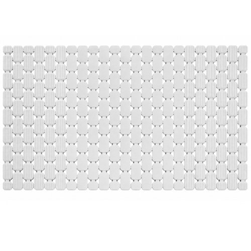 Alfombra de pvc 39 x 72 cm rectángulos chicos blanco