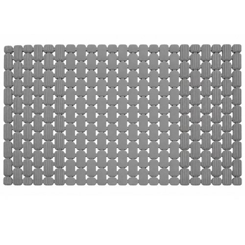 Alfombra de pvc 39 x 72 cm rectángulos chicos gris