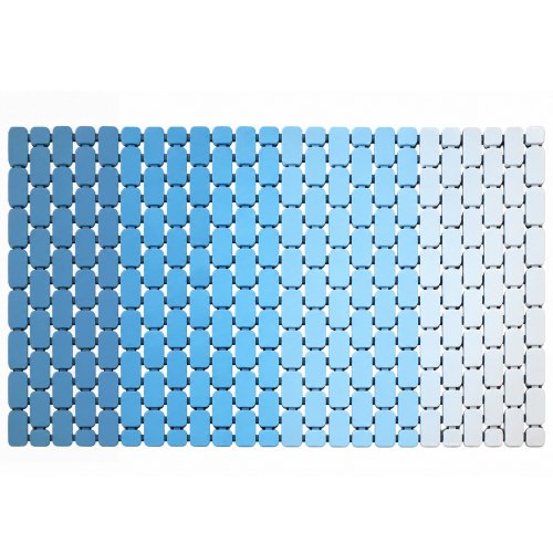 Alfombra de pvc 3 9x 72 cm degrade azul