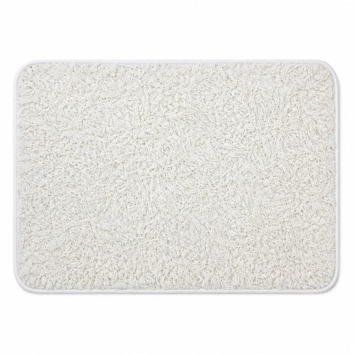 Alfombra de baño 40x60cm pelo corto blanco
