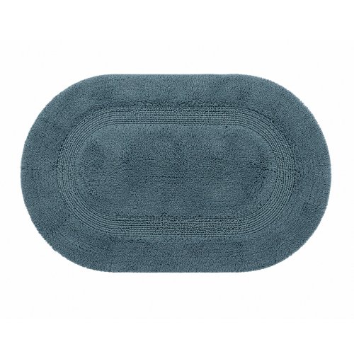 Alfombra de baño 50 x 80 cm ovalada pelo corto y nuditos