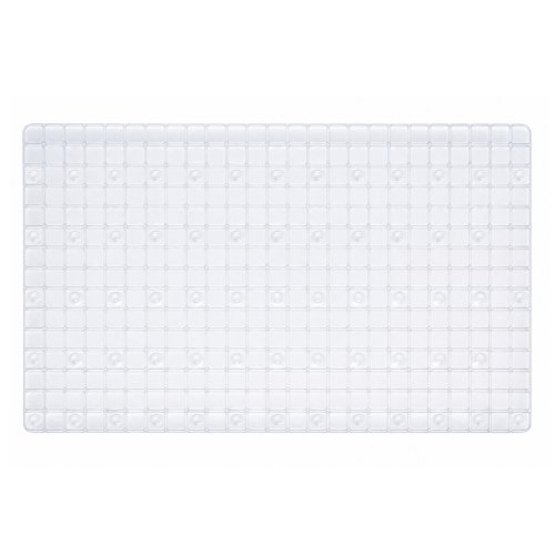 Alfombra de PVC 67 x 36,5 cm brick con círculitos transparente