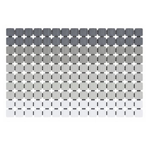 Alfombra de PVC 68 x 36 cm brick con rayas degrade gris