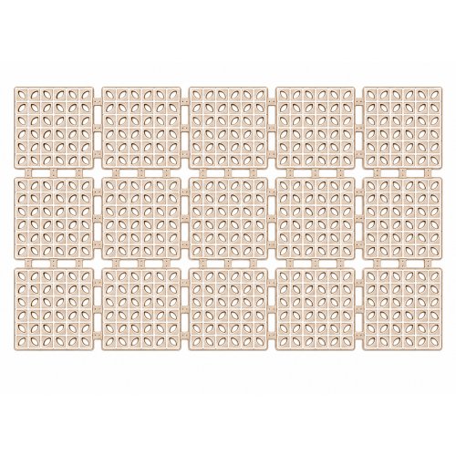 Alfombra PVC 40 x 66 cm cuadrados con ovalos calados marrón